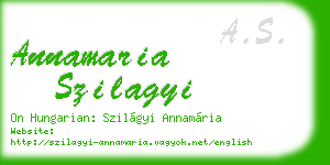 annamaria szilagyi business card
